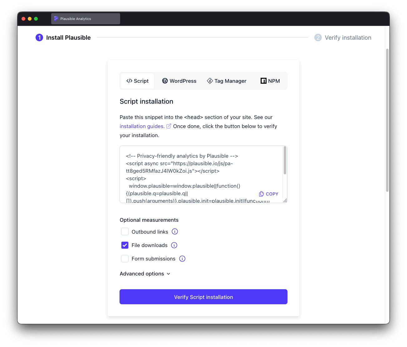 Enable outbound file downloads tracking during onboarding